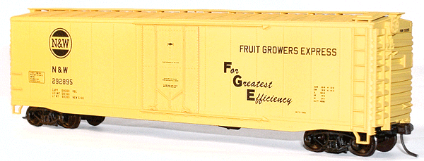 AAR 50' Riveted-Side Plug-Door Boxcar - Kit -- Fruit Growers Express (N&W)