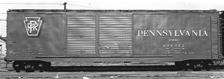 AAR 50' Riveted-Side Double-Door Boxcar - Kit -- Pennsylvania Railroad