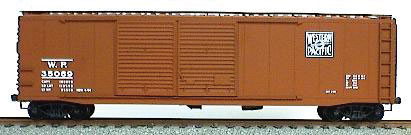 AAR 50' Riveted-Side Double-Door Boxcar - Kit -- Western Pacific (Oxide)