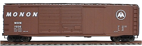 AAR 50' Riveted-Side Double-Door Boxcar - Kit -- Monon (Mineral Red)