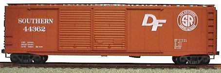 AAR 50' Riveted-Side Double-Door Boxcar - Kit -- Southern (oxide w/white lettering)