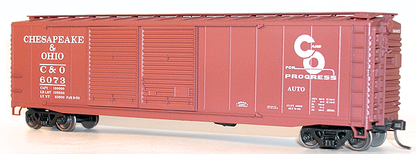 AAR 50' Riveted-Side Double-Door Boxcar - Kit -- Chesapeake & Ohio