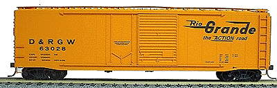 50' Welded-Side Combination-Door Boxcar - Kit -- Denver, Rio Grande & Western (Oxide)