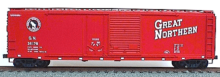 50' Welded-Side Combination-Door Boxcar - Kit -- Great Northern (bright red)