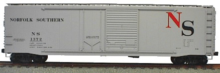 50' Welded-Side Combination-Door Boxcar - Kit -- Norfolk Southern Railway (gray, w/red & black logo)