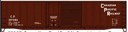 50' Welded-Side Combination-Door Boxcar - Kit -- Canadian Pacific 201086 (Boxcar Red, stacked lettering)
