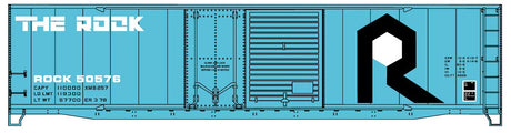 50' Welded-Side Combination-Door Boxcar - Kit -- Rock Island #50576 (blue, white, black)