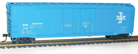 AAR 50' Double Plug-Door Boxcar - Kit -- Boston & Maine 106 (blue, McGinnis Logo)