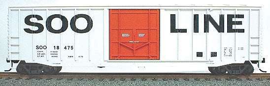 50' Exterior-Post Modern Boxcar - Kit -- Soo Line (white)