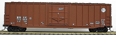 50' Exterior-Post Modern Boxcar - Kit -- Burlington Northern Santa Fe (Mineral Red)