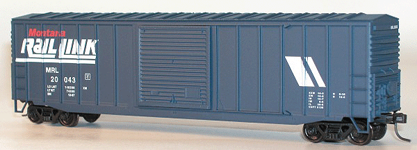 50' Exterior-Post Modern Boxcar - Kit -- Montana Rail Link (blue)