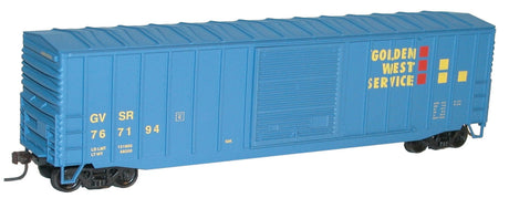 50' Exterior-Post Plug-Door Boxcar - Kit -- Golden West Service GVSR #767194 (blue, yellow, red)