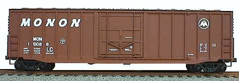 50' Exterior-Post Modern Boxcar - Kit -- Monon (Mineral Red)-1