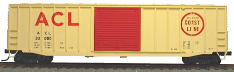 50' Exterior-Post Modern Boxcar - Kit -- Atlantic Coast Line (gray)