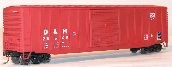 50' Exterior-Post Modern Boxcar - Kit -- Delaware & Hudson