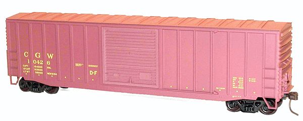 50' Exterior-Post Modern Boxcar - Kit -- Chicago Great Western #10426 (Boxcar Red)