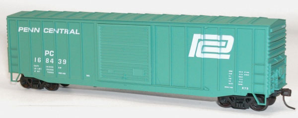 50' Exterior-Post Modern Boxcar - Kit -- Penn Central #168439 (Jade Green)