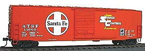 50' Welded-Side Single-Door Boxcar - Kit -- Atchison, Topeak & Santa Fe (Bright Red)
