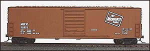 50' Welded-Side Single-Door Boxcar - Kit -- Milwaukee Road (Mineral Red)