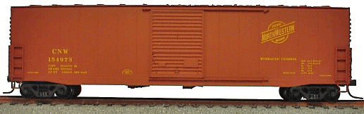 50' Welded-Side Single-Door Boxcar - Kit -- Chicago & North Western (oxide w/yellow graphics)