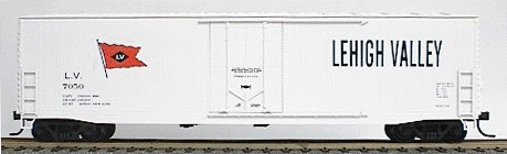50' Welded-Side Plug-Door Boxcar - Kit -- Lehigh Valley (white)