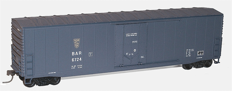 50' Welded-Side Plug-Door Boxcar - Kit -- Bangor & Aroostook #6724 (blue, Shield Logo)-1