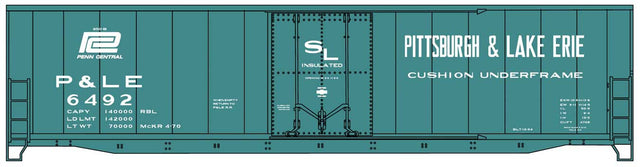 50' Welded-Side Plug-Door Boxcar - Kit -- Pittsburgh & Lake Erie #6492 (Jade Green, white, PC logo)