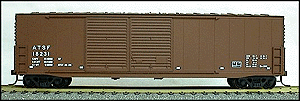 50' Welded-Side Double-Door Boxcar - Kit -- Atchison, Topeka & Santa Fe (Mineral Red)
