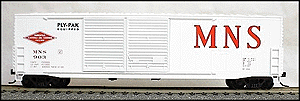 50' Welded-Side Double-Door Boxcar - Kit -- Minneapolis, Northfield & Southern (white, red)