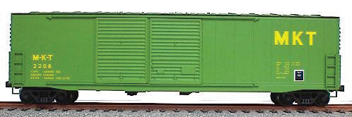 50' Welded-Side Double-Door Boxcar - Kit -- Missouri-Kansas-Texas ("Katy", green)