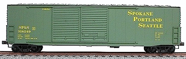 50' Welded-Side Double-Door Boxcar - Kit -- Spokane, Portland & Seattle (green)