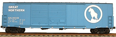 50' Welded-Side Double-Door Boxcar - Kit -- Great Northern (blue)