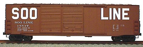 50' Welded-Side Double-Door Boxcar - Kit -- Soo Line (oxide w/white lettering)
