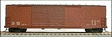 50' Welded-Side Double-Door Boxcar - Kit -- Data Only (Oxide)