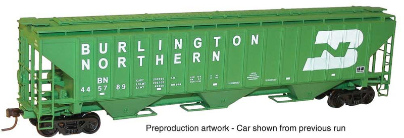 Pullman-Standard 4750 3-Bay Covered Hopper - Kit -- Burlington Northern (Early; Cascade Green, Large Logo)