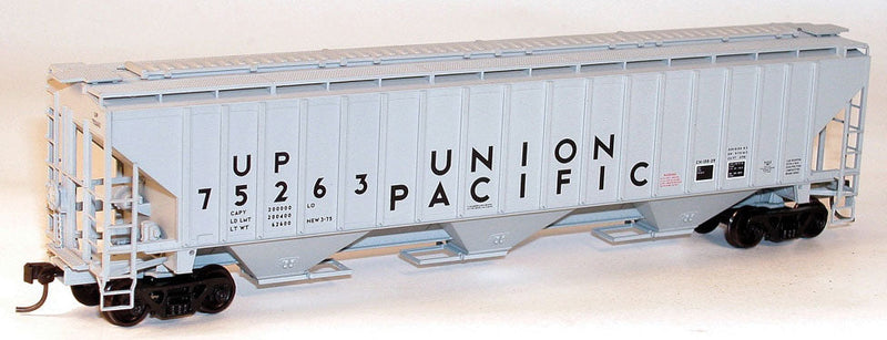 Pullman-Standard 4750 3-Bay Covered Hopper - Kit -- Union Pacific #75263 (1970s gray, black)