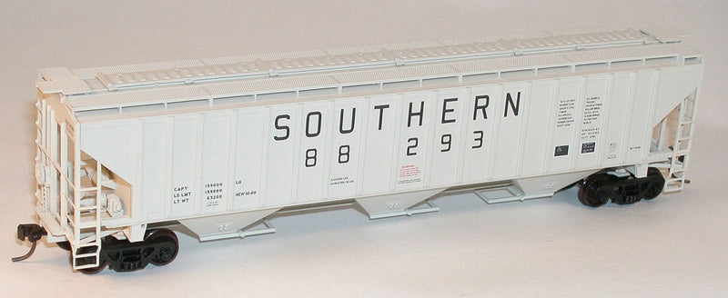 Pullman-Standard 4750 3-Bay Covered Hopper - Kit -- Southern Railway #88293 (gray, Billboard Squared Lettering & Number)