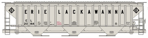 Pullman-Standard 4750 3-Bay Covered Hopper - Kit -- Erie Lackawanna #20164 (gray, black)