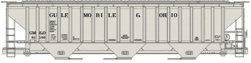 Pullman-Standard 4750 3-Bay Covered Hopper - Kit -- Gulf, Mobile & Ohio #81146 (gray)