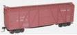 40' 6-Panel Single-Sheathed Wood Boxcar w/Wood Doors & Ends - Kit -- New Haven #171085 (Boxcar Red)