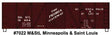 40' 6-Panel Single-Sheathed Wood Boxcar w/Wood Doors & Ends - Kit -- Minneapolis & Saint Louis #18264 (Boxcar Red, Peoria Gateway Slogan)