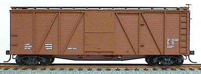 40' 6-Panel Single-Sheathed Wood Boxcar w/Wood Doors & Ends - Kit -- Data Only (Mineral Red)