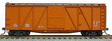 40' 6-Panel Single-Sheathed Wood Boxcar w/Wood Doors & Ends - Kit -- Data Only (Oxide)