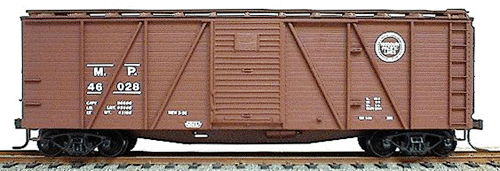 40' 6-Panel Single-Sheathed Wood Boxcar w/Steel Doors & Ends - Kit -- Missouri Pacific (Mineral Red)