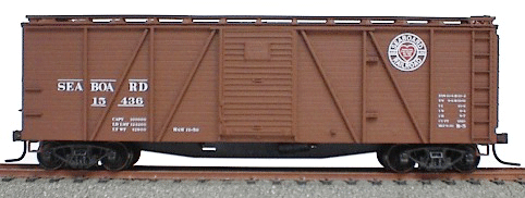 40' 6-Panel Single-Sheathed Wood Boxcar w/Steel Doors & Ends - Kit -- Seaboard System