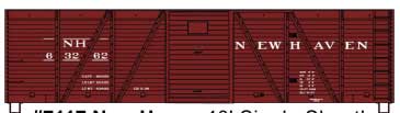 40' 6-Panel Single-Sheathed Wood Boxcar with Steel Doors and Ends - Kit -- New Haven 63262 (Boxcar Red)