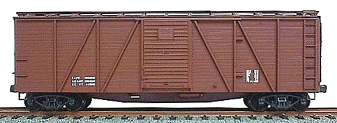 40' 6-Panel Single-Sheathed Wood Boxcar w/Steel Doors & Ends - Kit -- Data Only (Mineral Red)
