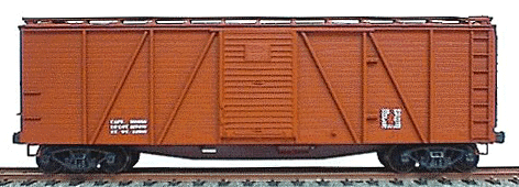 40' 6-Panel Single-Sheathed Wood Boxcar w/Steel Doors & Ends - Kit -- Data Only (Oxide)