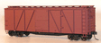 40' 6-Panel Single-Sheathed Wood Boxcar w/Wood Doors & Steel Ends - Kit -- Undecorated