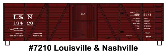 40' 6-Panel Single-Sheathed Wood Boxcar, Wood Doors, Steel Ends - Kit -- Louisville & Nashville #13426 (Boxcar Red)